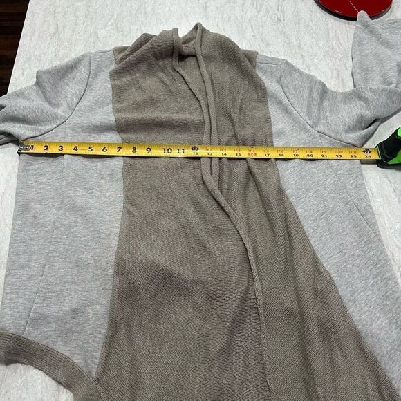 Soft Surroundings Women’s Gray Colorblock Hi Low Cardigan Size L - Picture 9 of 14